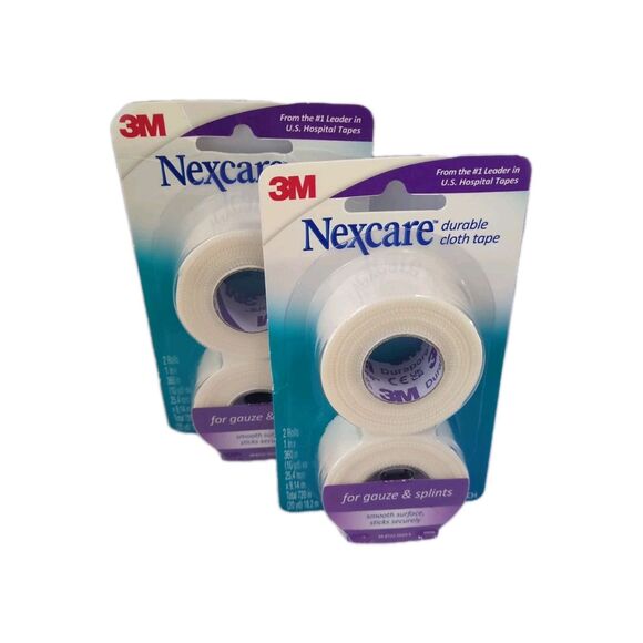 (2 Packs) Nexcare Durable Cloth Tape, 1 in x 10 yd, 2 Count NEW - Picture 3 of 8